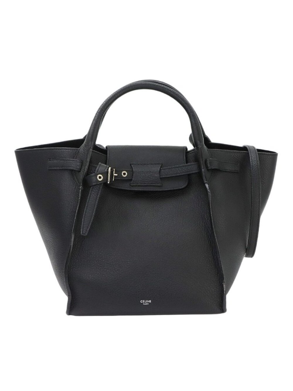 Celine Big Bag Small with Long Strap 2-Way Bag Leather Black